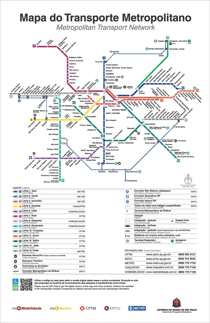 Qual o trajeto da Linha 4 do metrô?